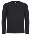 Heren T-shirt lange Mouw Clique Premium Zwart